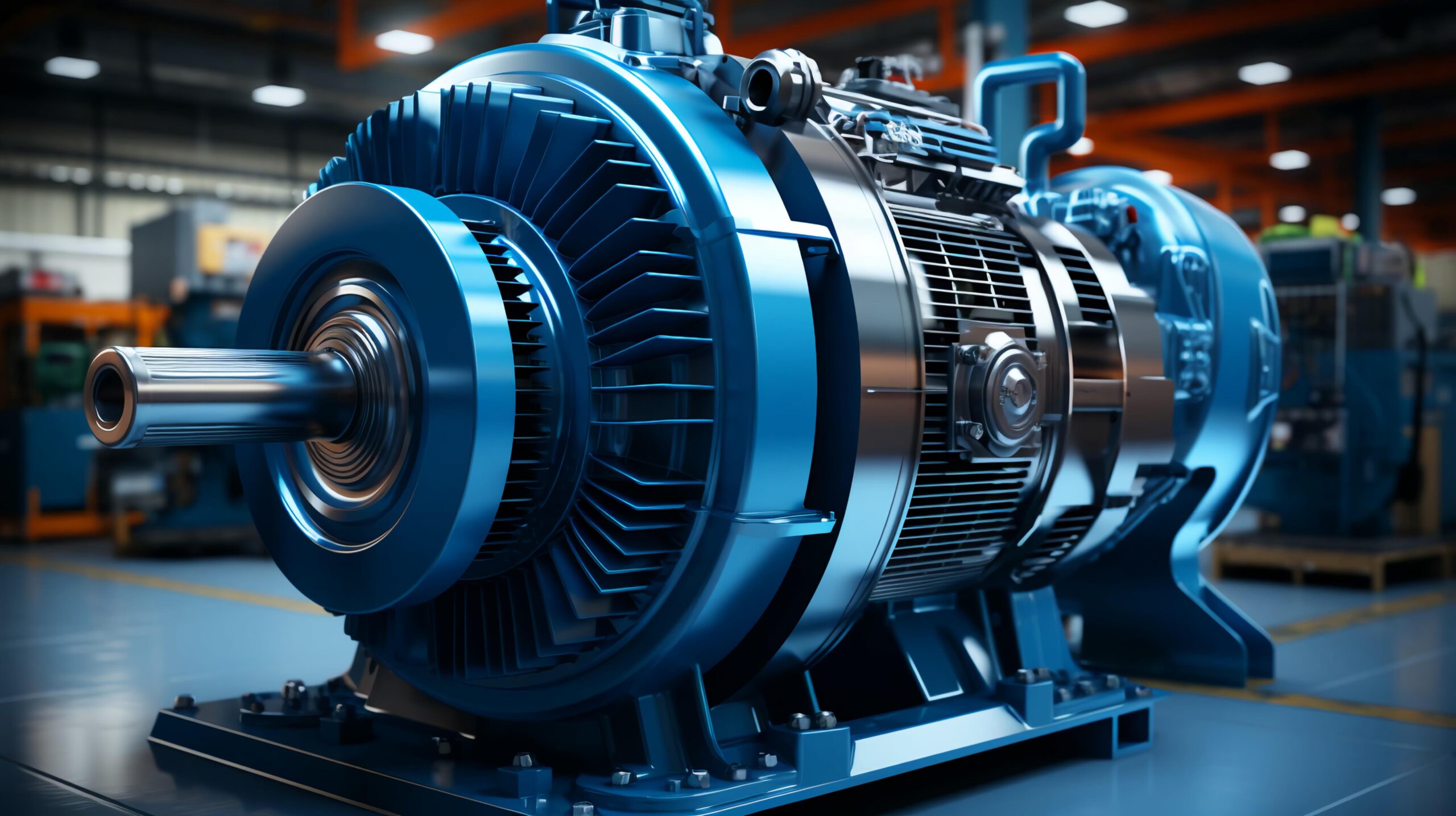 Liquid transfer pump with asynchronous electric motor, modern chemical industrial equipment in an oil refinery petrochemical plant. AI generated Liquid transfer pump with asynchronous electric motor, modern chemical industrial equipment in an oil refinery petrochemical plant. AI generated.